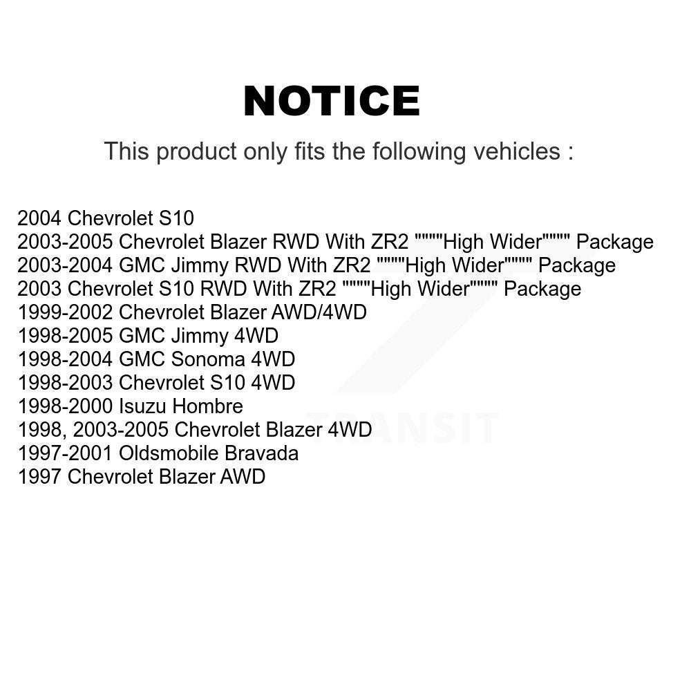 Brake Caliper Rear Kit For Chevrolet GMC Blazer S10 Jimmy Sonoma Isuzu Hombre