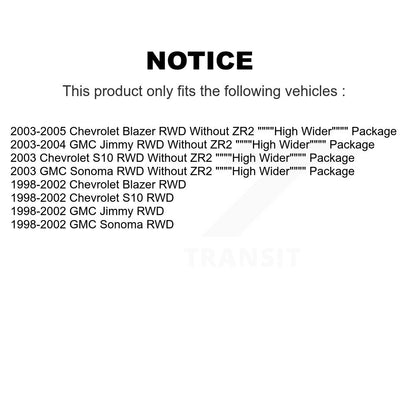 Brake Caliper Left Right Rear Kit For Chevrolet GMC Blazer S10 Sonoma Jimmy RWD