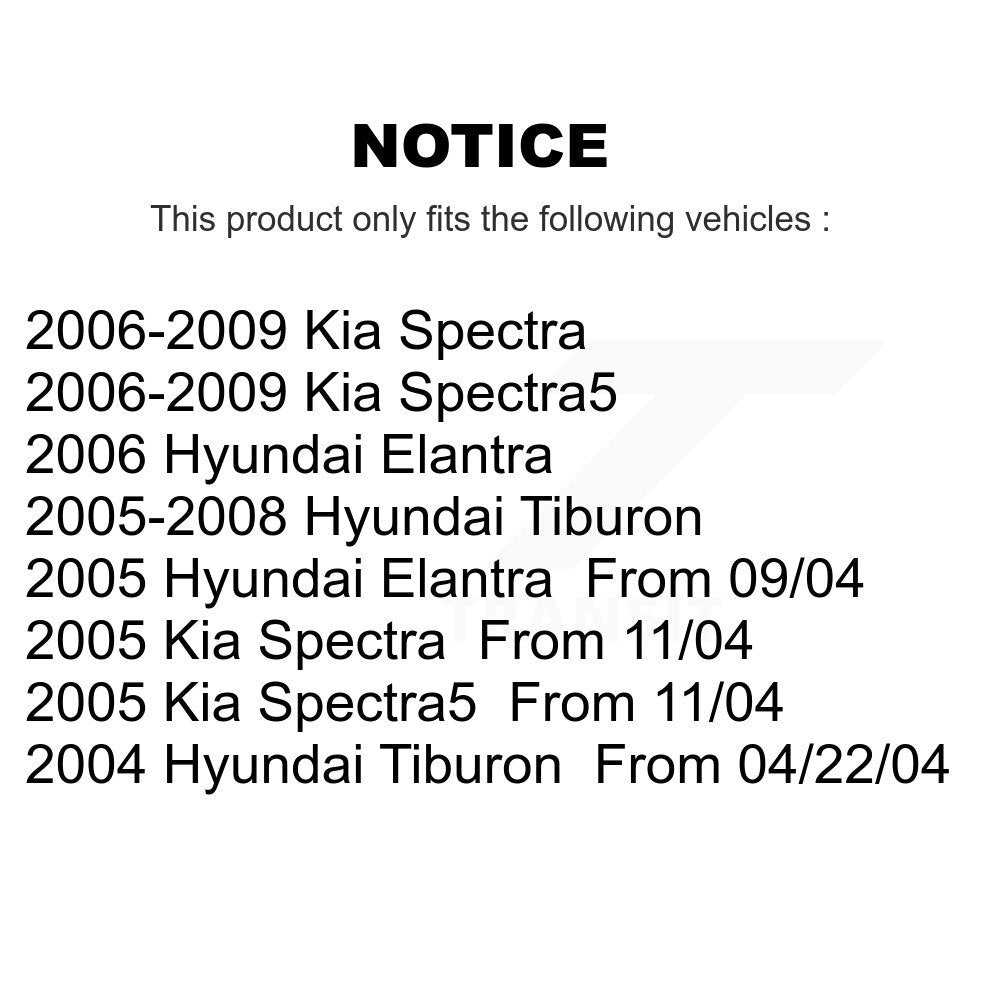 Disc Brake Caliper Rear Kit For Hyundai Kia Spectra Elantra Tiburon Spectra5