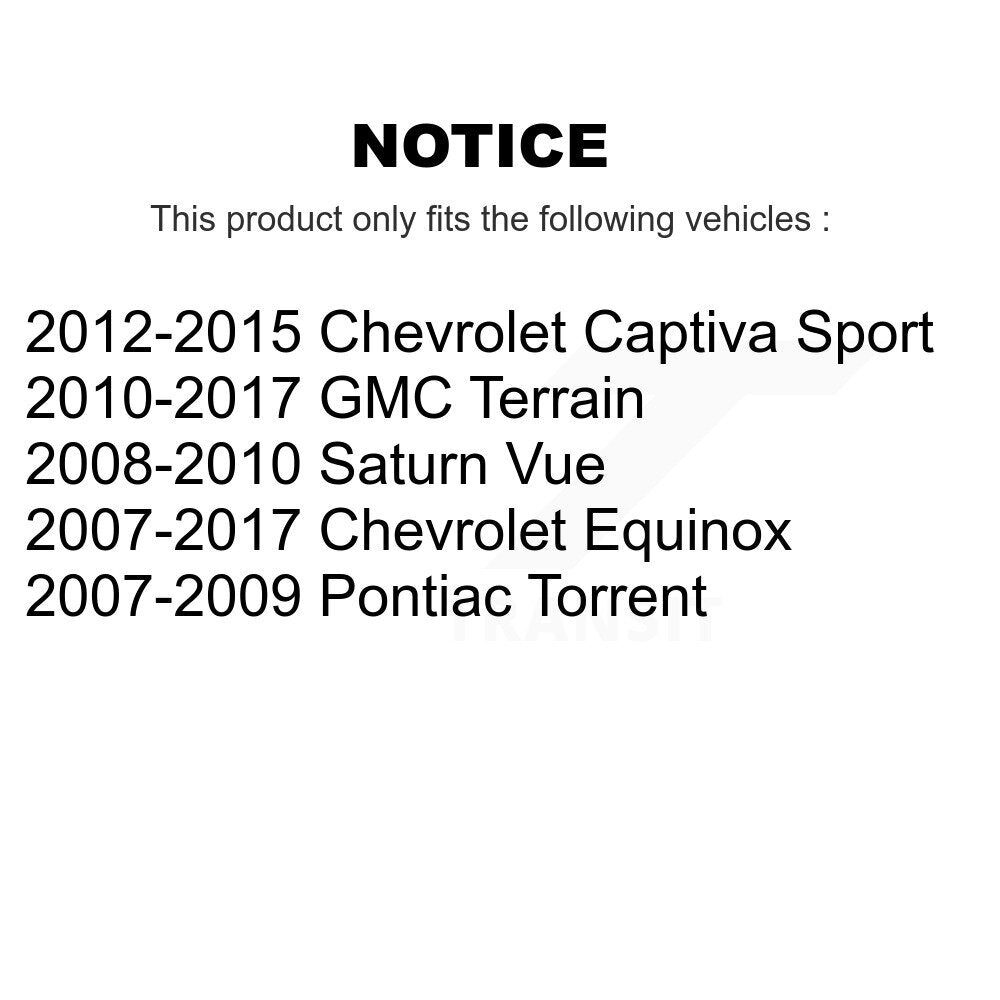 Brake Caliper Rear Kit For Chevrolet Equinox GMC Terrain Pontiac Torrent Saturn