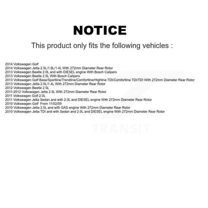Brake Caliper Left Right Side Front Rear Kit For Volkswagen Jetta Golf Beetle