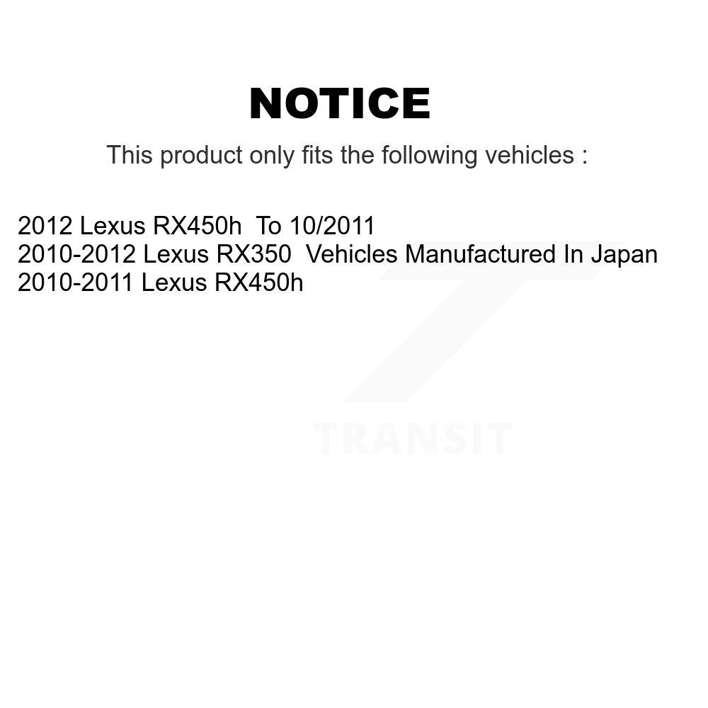 Brake Caliper Left Right Driver Passenger Front Rear Kit For Lexus RX350 RX450h