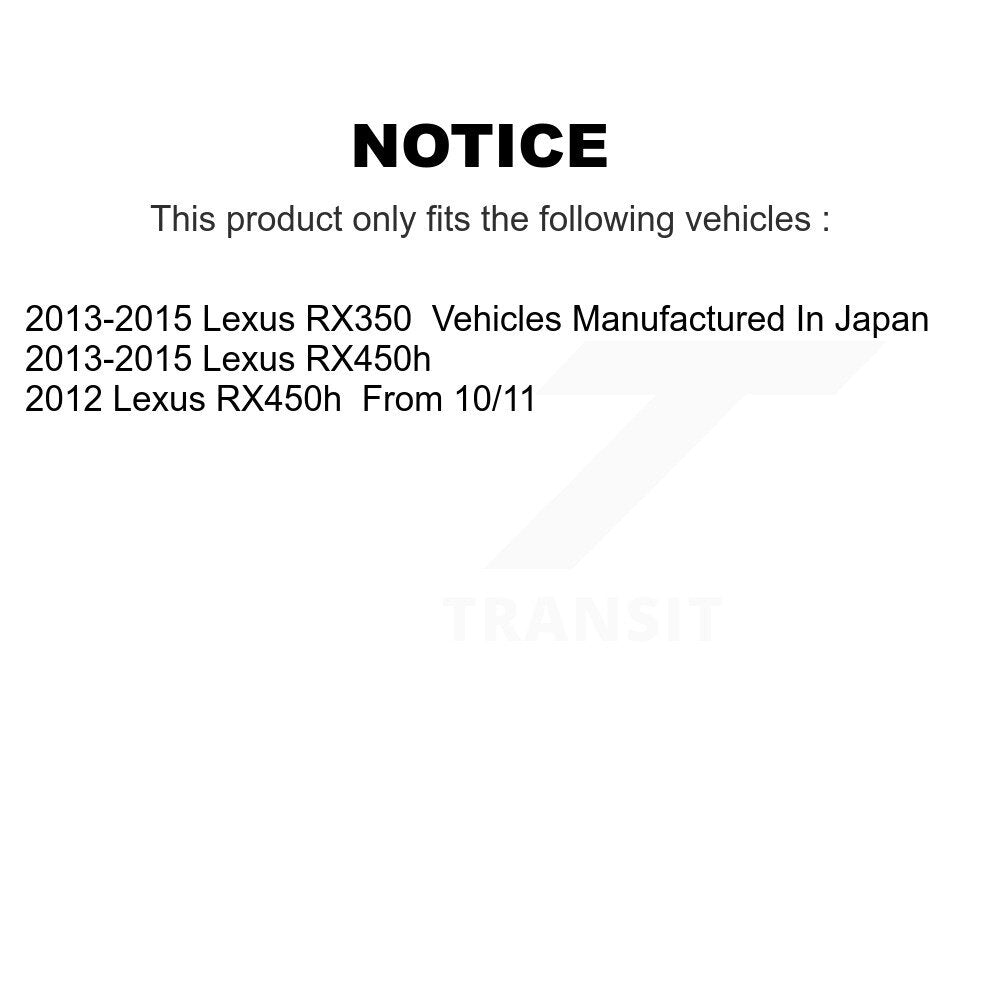 Brake Caliper Left Right Driver Passenger Front Rear Kit For Lexus RX350 RX450h
