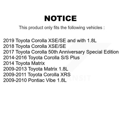 Brake Caliper (Left Right) Front Rear Kit For Toyota Corolla Matrix Pontiac Vibe