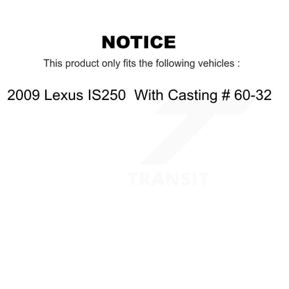 Disc Brake Caliper Front Rear Kit For 2009 Lexus IS250 With Casting # 60-32