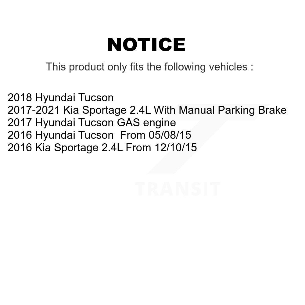 Brake Caliper Left Right Side Front Rear Kit For Hyundai Tucson Kia Sportage