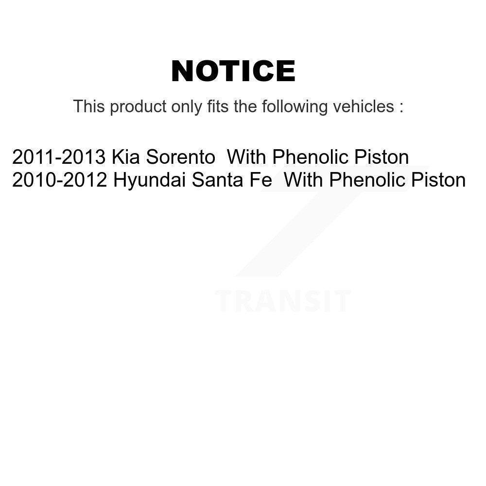 Brake Caliper Left Right Side Front Rear Kit For Hyundai Santa Fe Kia Sorento