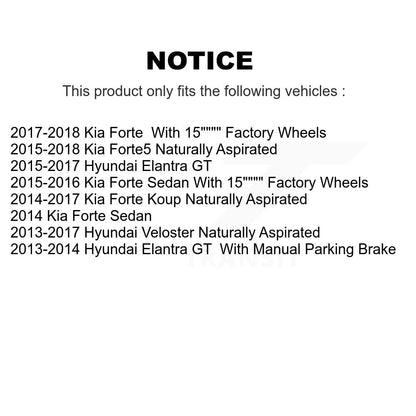 Brake Caliper Front Rear Kit For Kia Hyundai Forte Elantra GT Veloster Forte5