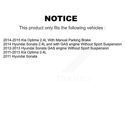 Disc Brake Caliper Left Right Side Front Rear Kit For Hyundai Sonata Kia Optima