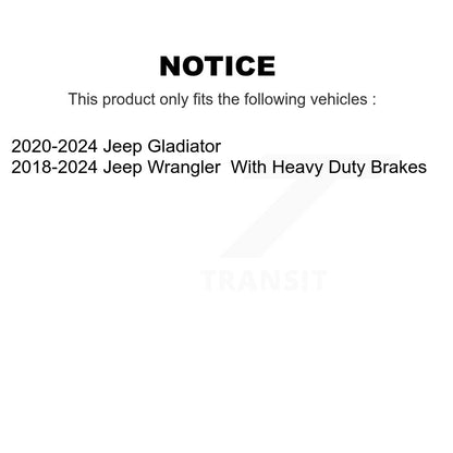 Brake Caliper Left Right Driver Passenger Front Kit For Jeep Wrangler Gladiator
