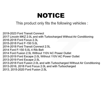 Serpentine Belt KBR-5040535 For Ford F-150 Escape Focus Fusion Transit Connect