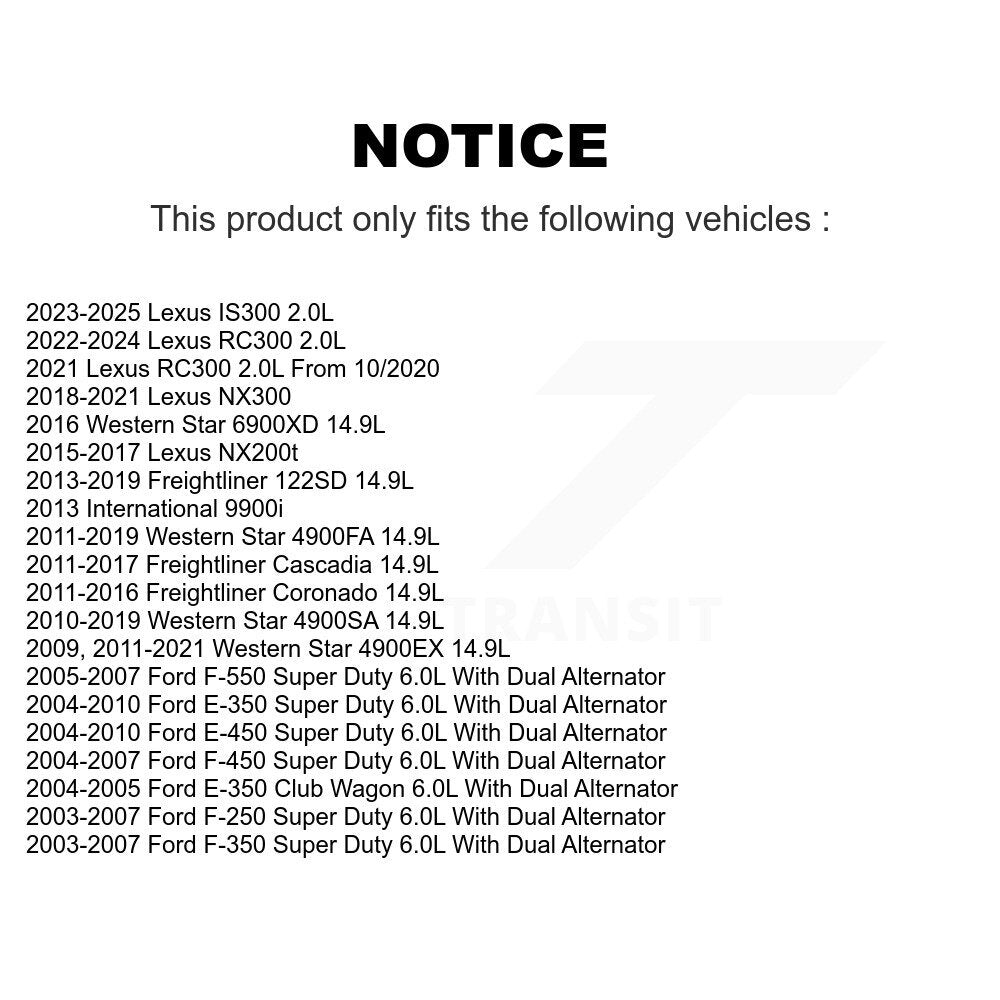 Serpentine Belt KBR-5060658 For Ford Lexus F-350 Super Duty NX300 F-250 NX200t