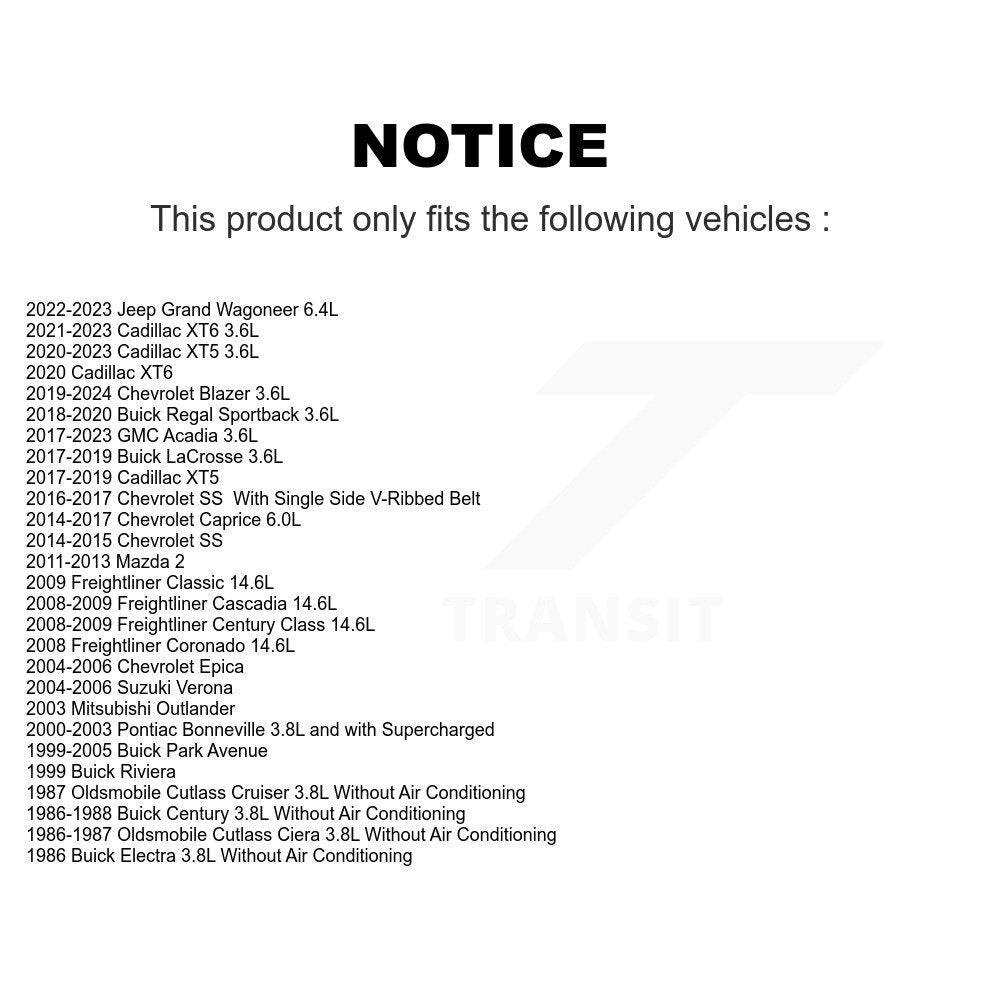 Serpentine Belt KBR-5060725 For Cadillac XT5 Mazda 2 GMC Acadia Chevrolet Blazer