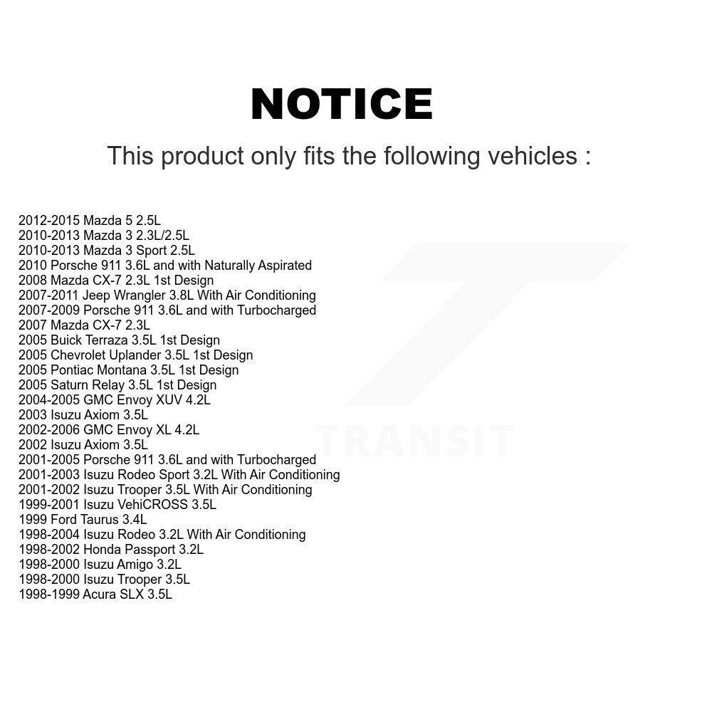 Serpentine Belt Main Drive KBR-5060900 For Mazda 3 Jeep Wrangler 5 Porsche 911