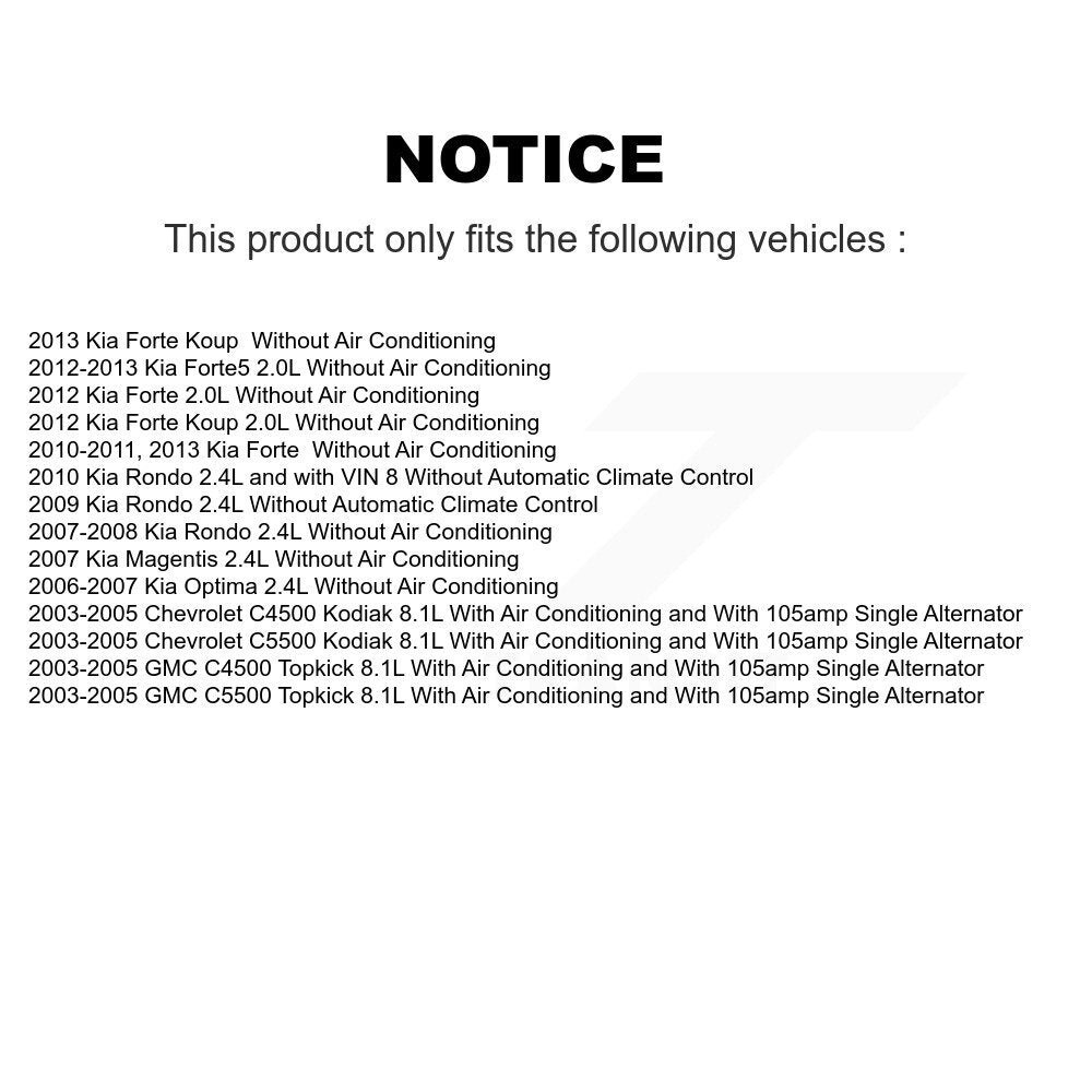 Serpentine Belt KBR-5060988 For Kia Forte Rondo Koup Forte5 Optima GMC Chevrolet