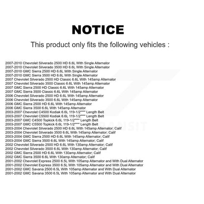 Serpentine Belt KBR-5061195 For GMC Chevrolet Sierra 2500 HD Silverado 3500