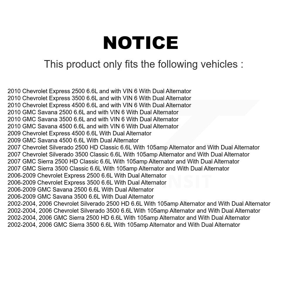 Serpentine Belt Main Drive KBR-5061370 For Chevrolet GMC Sierra 2500 HD Express