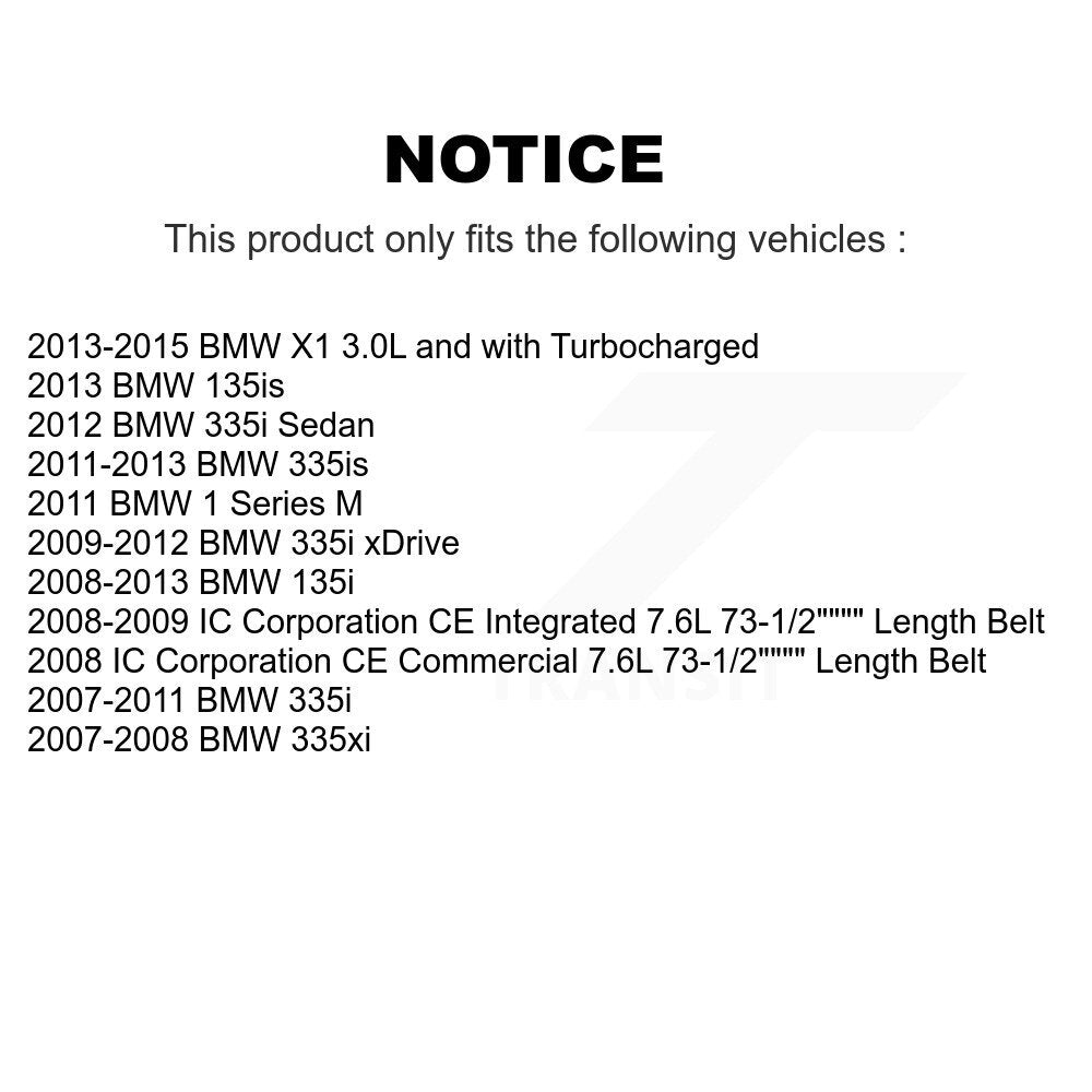 Serpentine Belt Main Drive KBR-5070730 For BMW X1 335i xDrive 135i 335xi 335is 1