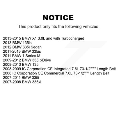 Serpentine Belt Main Drive KBR-5070730 For BMW X1 335i xDrive 135i 335xi 335is 1