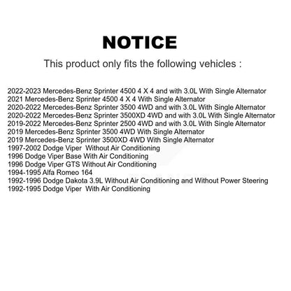 Serpentine Belt KBR-5070776 For Mercedes-Benz Sprinter 2500 3500 Dodge Dakota