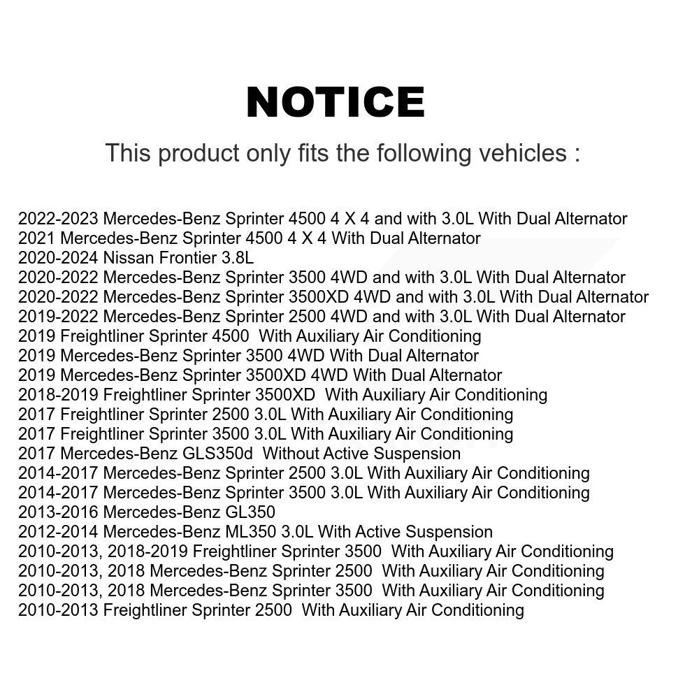 Serpentine Belt KBR-5070807 For Mercedes-Benz Sprinter 2500 ML350 3500 GL350