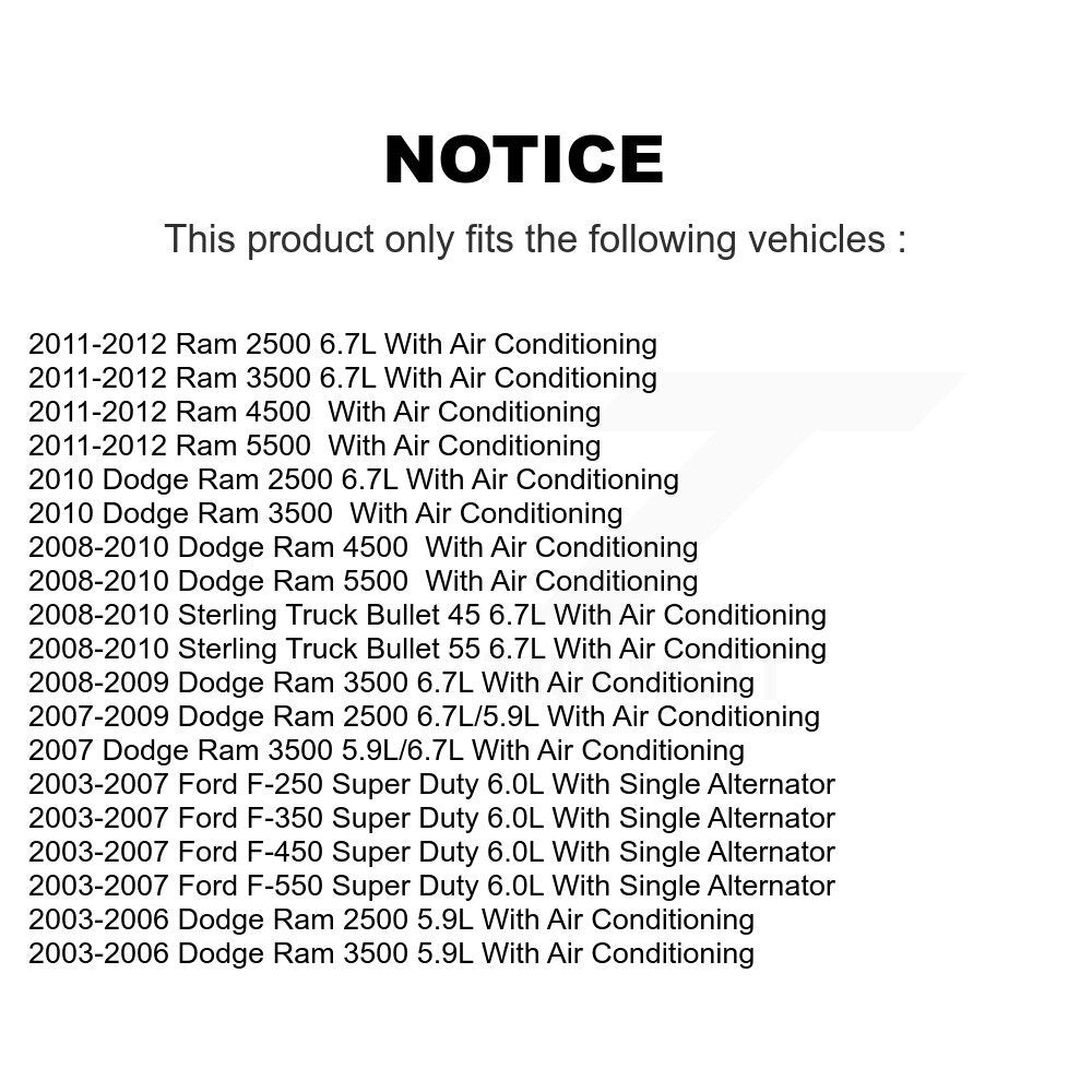 Serpentine Belt Main Drive KBR-5081260 For Dodge Ford Ram 3500 2500 F-350 Super