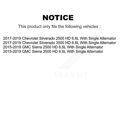 Serpentine Belt Main Drive KBR-A061197 For GMC Sierra 2500 HD Chevrolet 3500