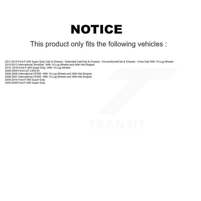 Brake Caliper Rotor And Ceramic Pad Rear Kit For Ford F-450 Super Duty F-550 LCF