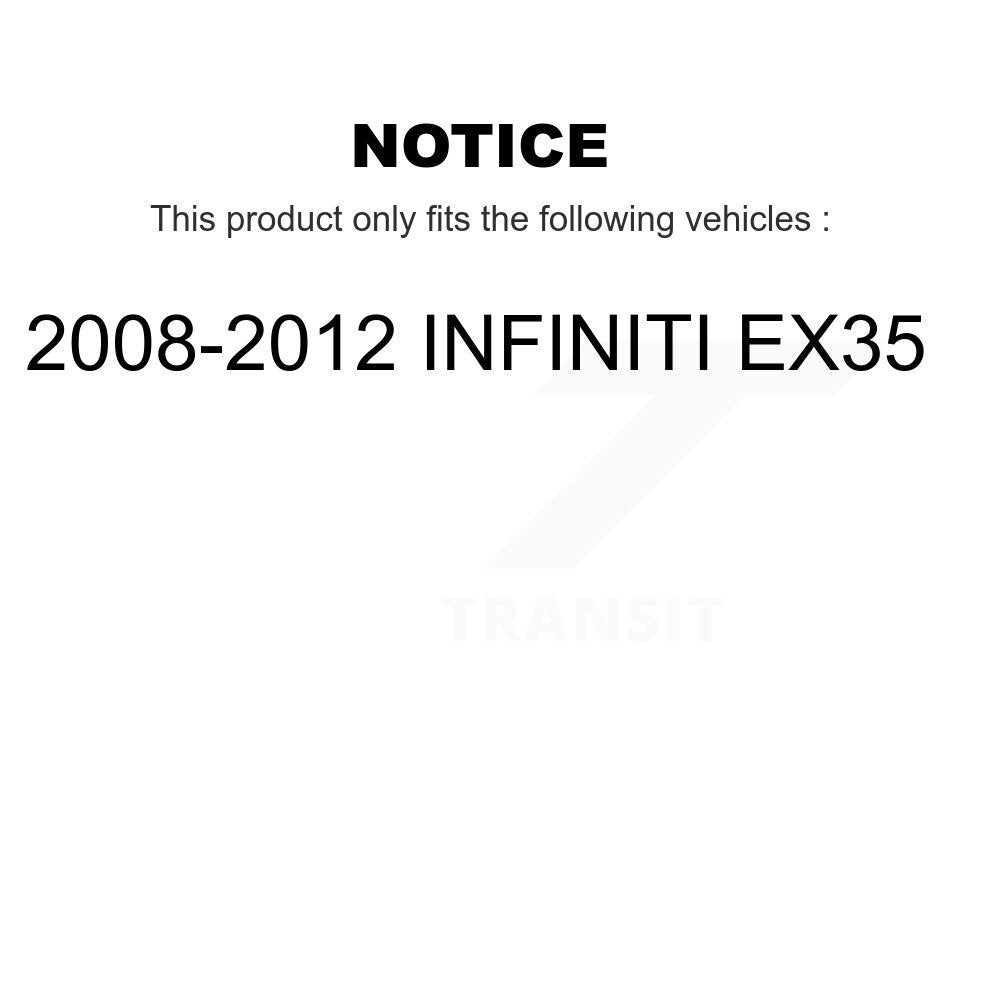 Disc Brake Caliper Rotors And Ceramic Pads Rear Kit For 2008-2012 INFINITI EX35
