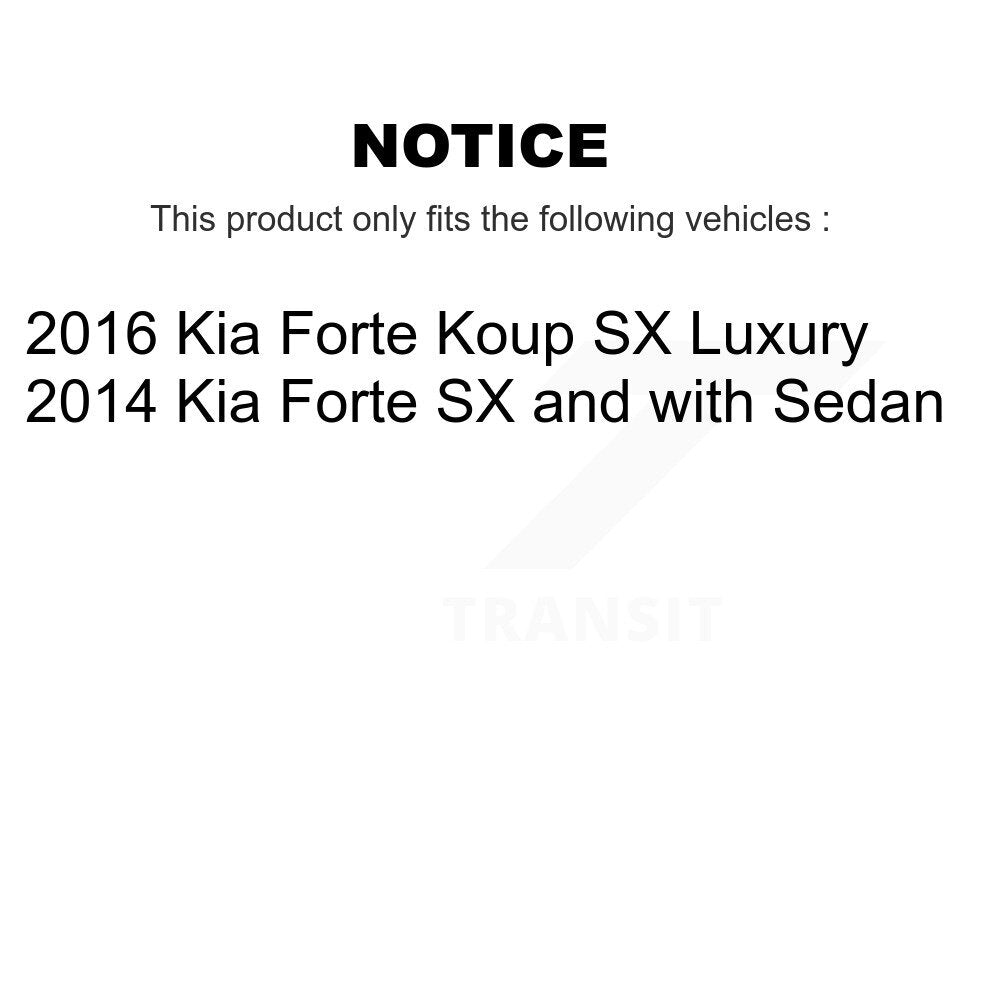 Disc Brake Caliper Rotors & Ceramic Pad Front Rear Kit (10Pc) For Kia Forte Koup