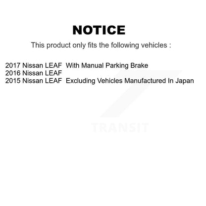 Brake Caliper Drill Slot Rotor Ceramic Pad Front Rear Kit (10Pc) For Nissan LEAF