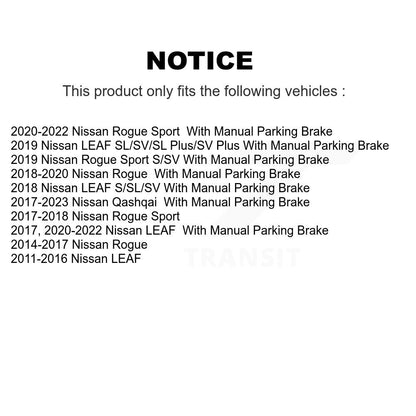 Brake Caliper Coat Rotor And Ceramic Pad Rear Kit For Nissan Rogue Sport Qashqai