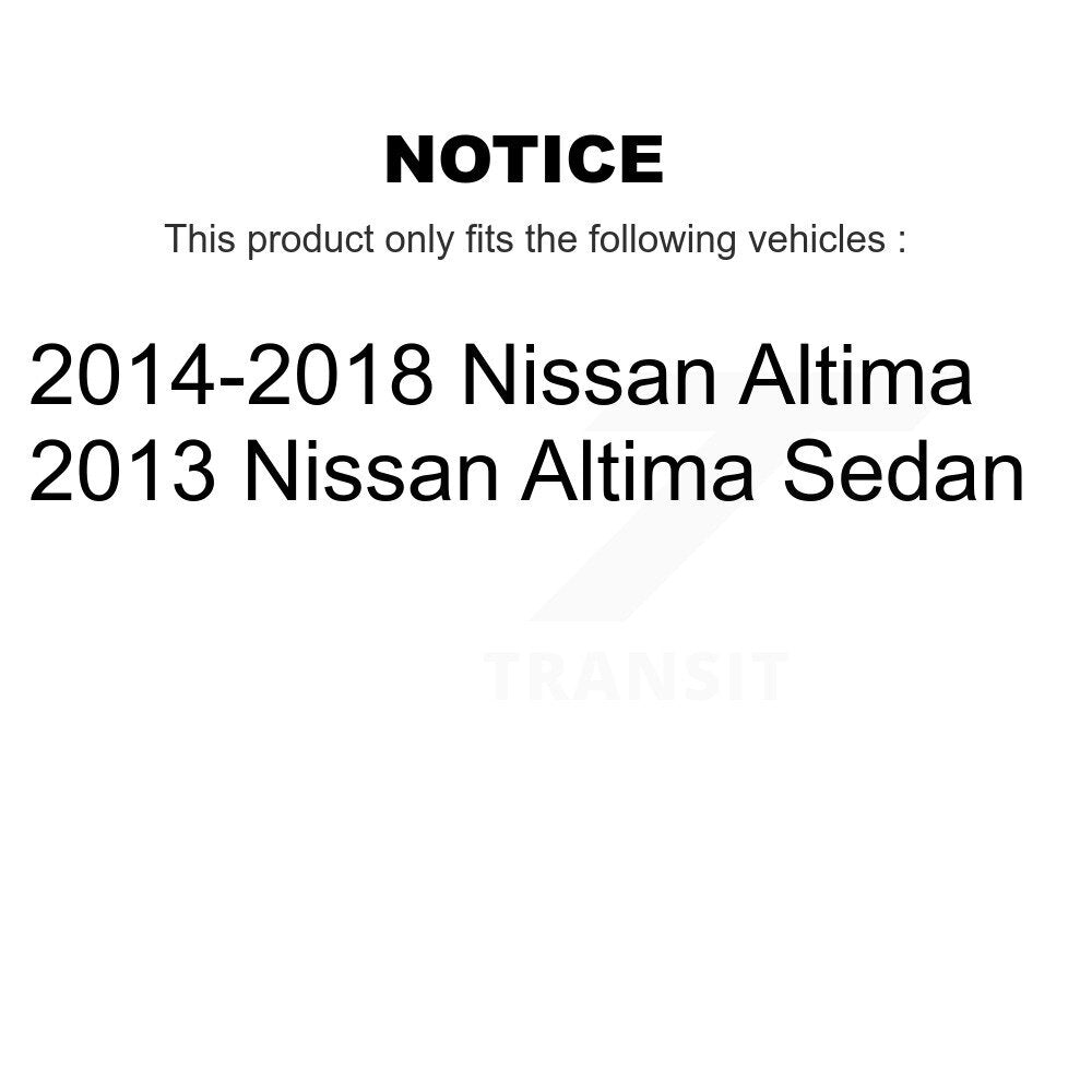 Brake Caliper Coat Rotor And Ceramic Pad Front Rear Kit (10Pc) For Nissan Altima