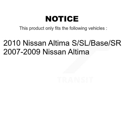 Brake Caliper Coat Rotor And Ceramic Pad Front Rear Kit (10Pc) For Nissan Altima