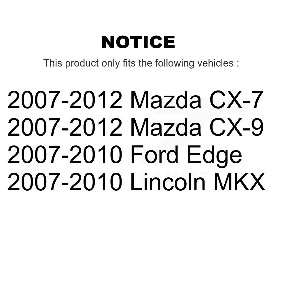 Ceramic Brake Pads Parking Shoe Front Rear Kit For Ford Edge Mazda CX-7 CX-9 MKX