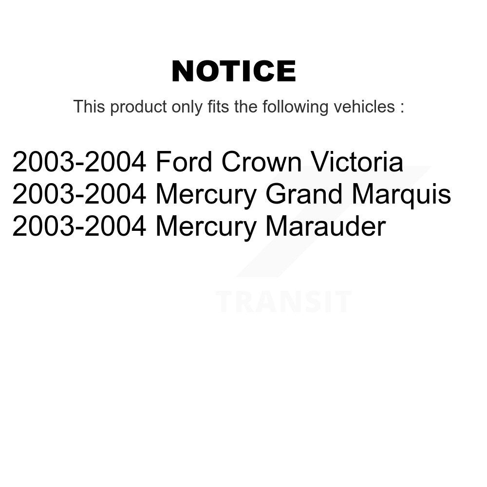 Ceramic Brake Pads & Parking Shoes Front Rear Kit For Mercury Grand Marquis Ford