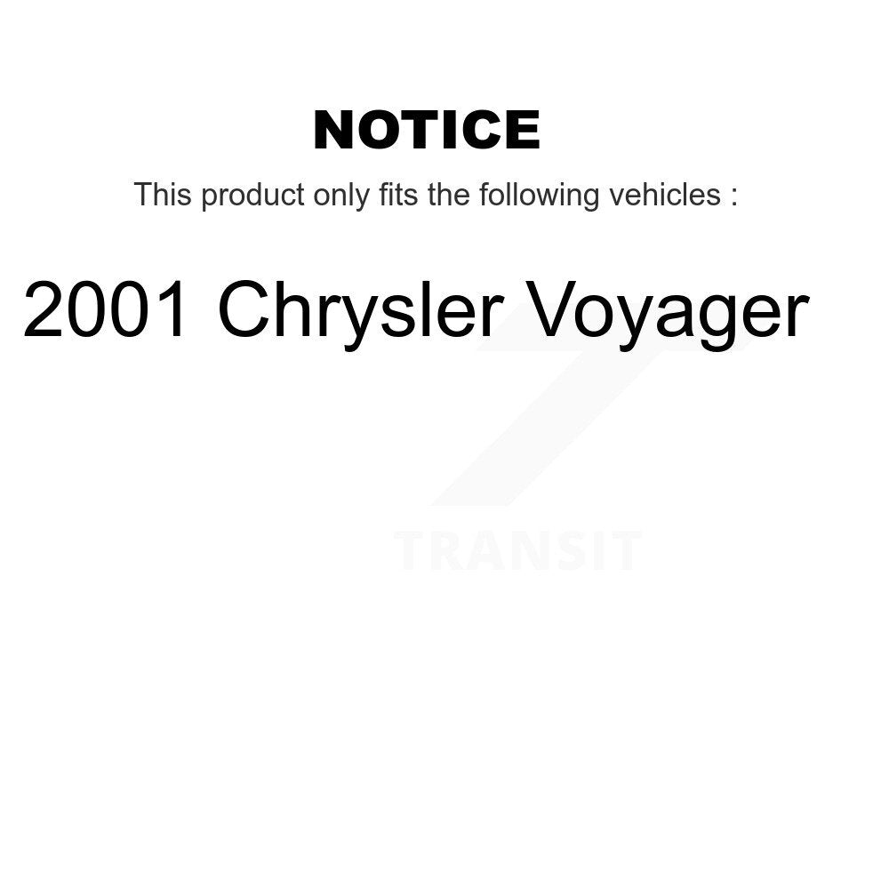 Ceramic Brake Pads And Parking Shoes Front Rear Kit For 2001 Chrysler Voyager