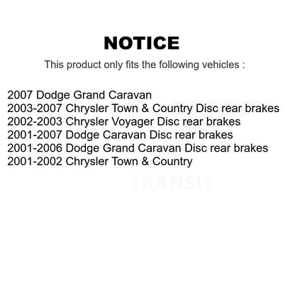 Ceramic Brake Pads Parking Shoes Front Rear Kit For Dodge Grand Caravan Chrysler