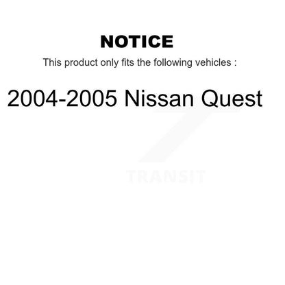 Ceramic Brake Pads And Parking Shoes Front Rear Kit For 2004-2005 Nissan Quest
