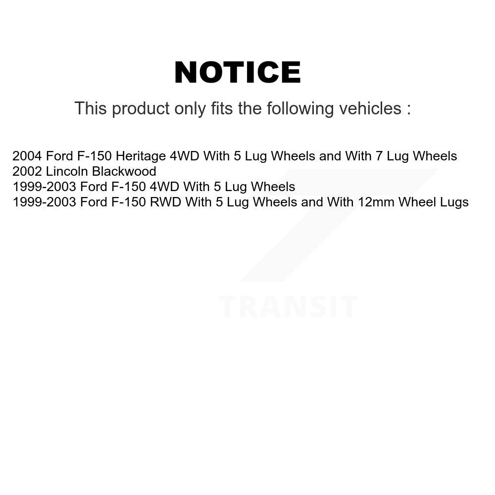 Ceramic Brake Pads & Parking Shoe Front Rear Kit For Ford F-150 Heritage Lincoln