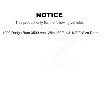 Ceramic Brake Pads And Drum Shoes Front Rear Kit For Dodge Ram 3500 Van