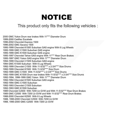 Ceramic Brake Pads Drum Shoes Front Rear Kit For Chevrolet GMC K1500 C1500 K2500