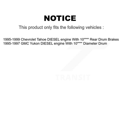 Ceramic Brake Pads And Drum Shoes Front Rear Kit For Chevrolet Tahoe GMC Yukon