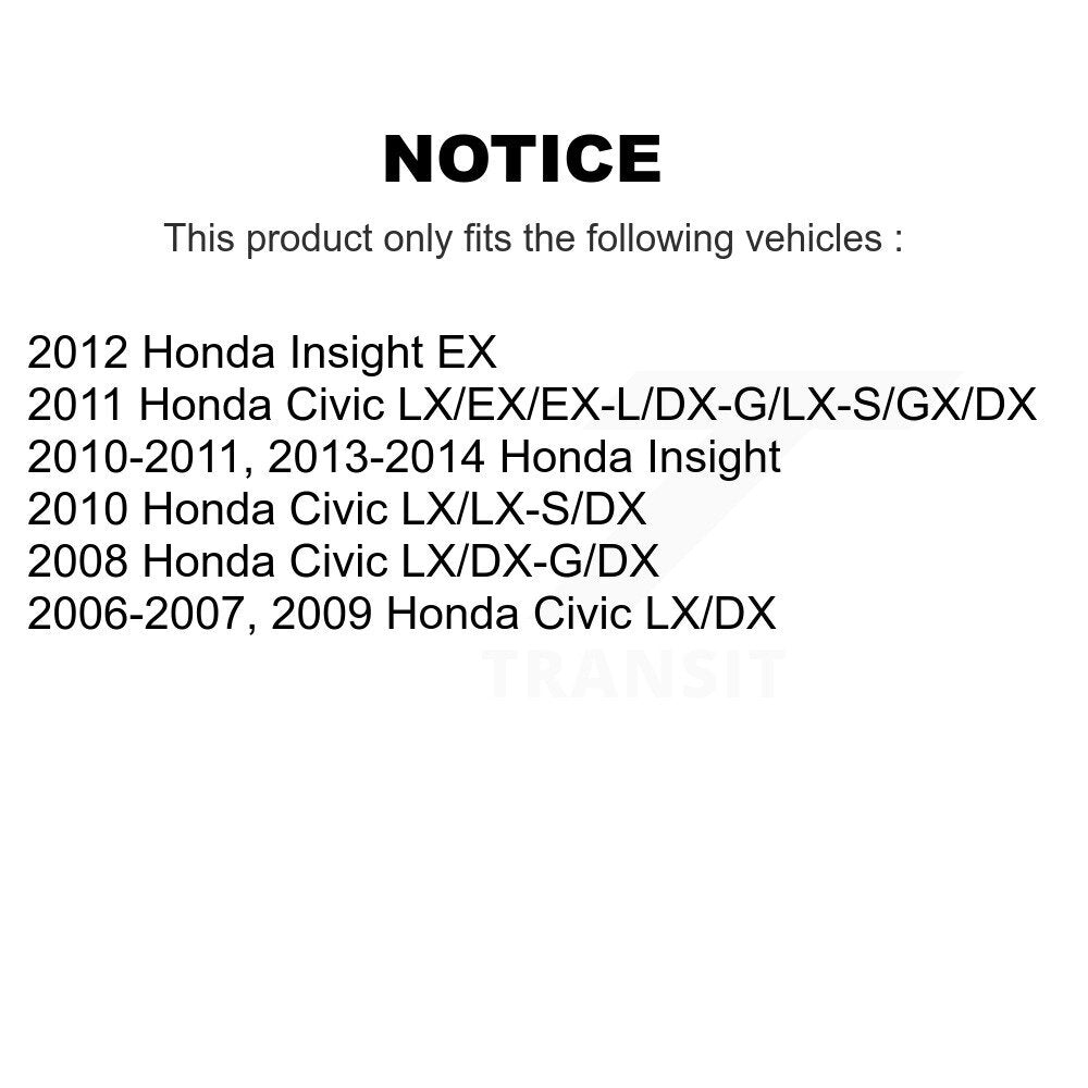 Ceramic Brake Pads And Drum Shoes Front Rear Kit For Honda Civic Insight