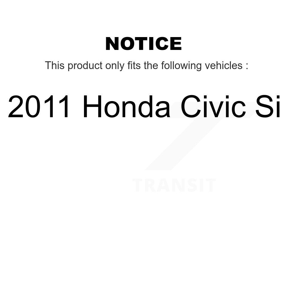 Ceramic Brake Pads And Drum Shoes Front Rear Kit For 2011 Honda Civic Si