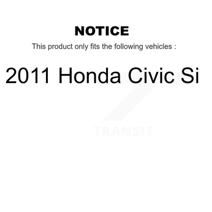 Ceramic Brake Pads And Drum Shoes Front Rear Kit For 2011 Honda Civic Si