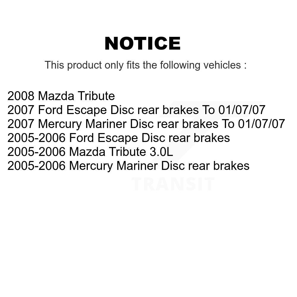 Ceramic Brake Pads And Drum Shoes Front Rear Kit For Ford Escape Mazda Tribute