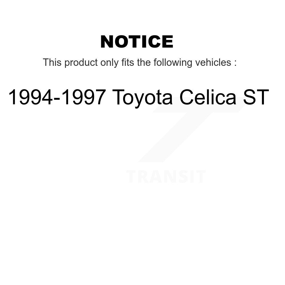 Ceramic Brake Pads And Drum Shoes Front Rear Kit For 1994-1997 Toyota Celica ST