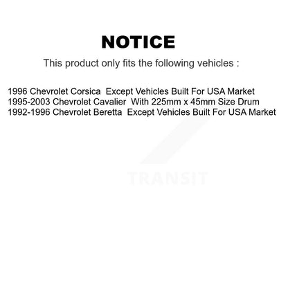 Ceramic Brake Pads And Drum Shoes Front Rear Kit For Chevrolet Cavalier Beretta