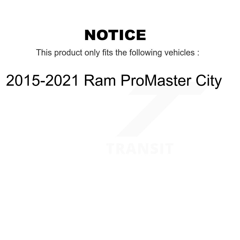 Ceramic Brake Pads And Drum Shoe Front Rear Kit For 2015-2021 Ram ProMaster City